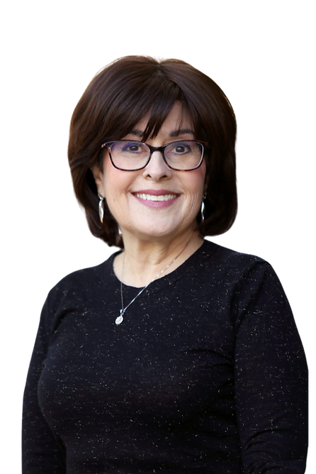 Judy Gruen headshot smiling in black sweater