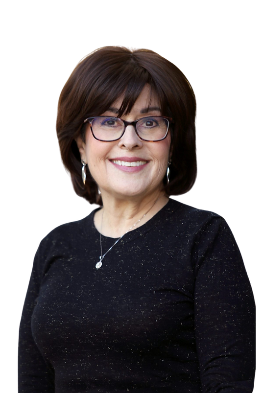 Headshot of Judy Gruen smiling in black sweater