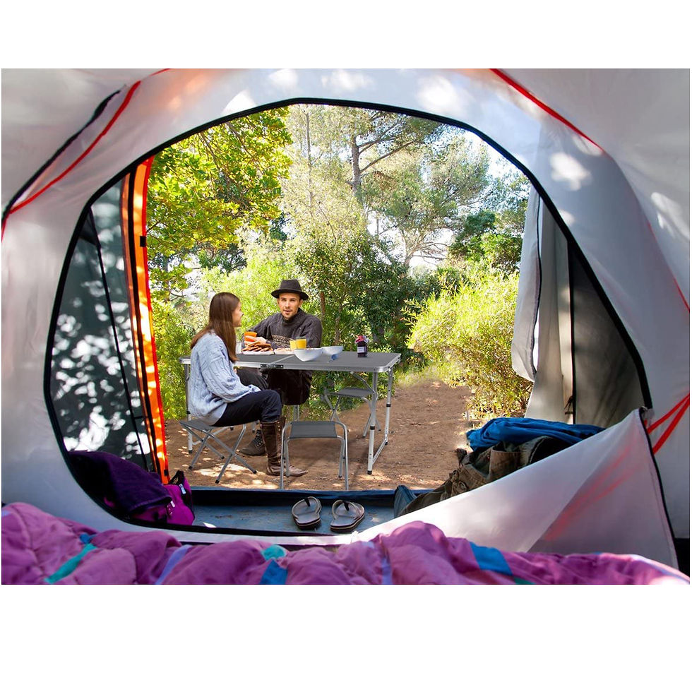 Miniaturbild: Campingtisch-Set Camp Active Campingtisch mit 4 Hockern Klappbar Leicht Kompakt