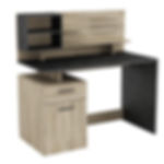 Schreibtisch mit Kabeleinlass und USB-Anschluss inkl. Rückwand Gross Schubfach