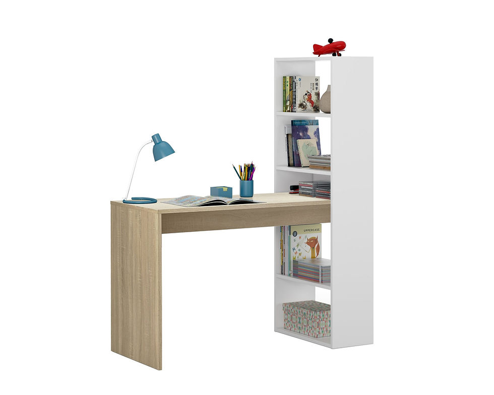 Miniaturbild: Regal-Schreibtisch Arbeitstisch Spieltisch Bücherregal Büroschrank weiß