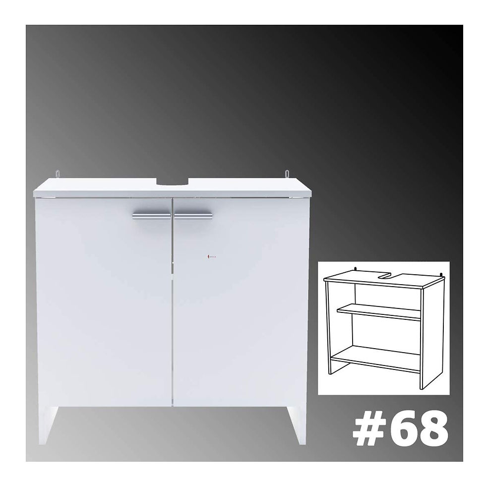 Miniaturbild: Badschrank Coral weiß Hochschrank Badezimmerschrank Regal Spiegel Hängeschrank