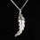 Thumbnail: Feather necklace, Sterling Silver Feather Pendant, Long feather necklace