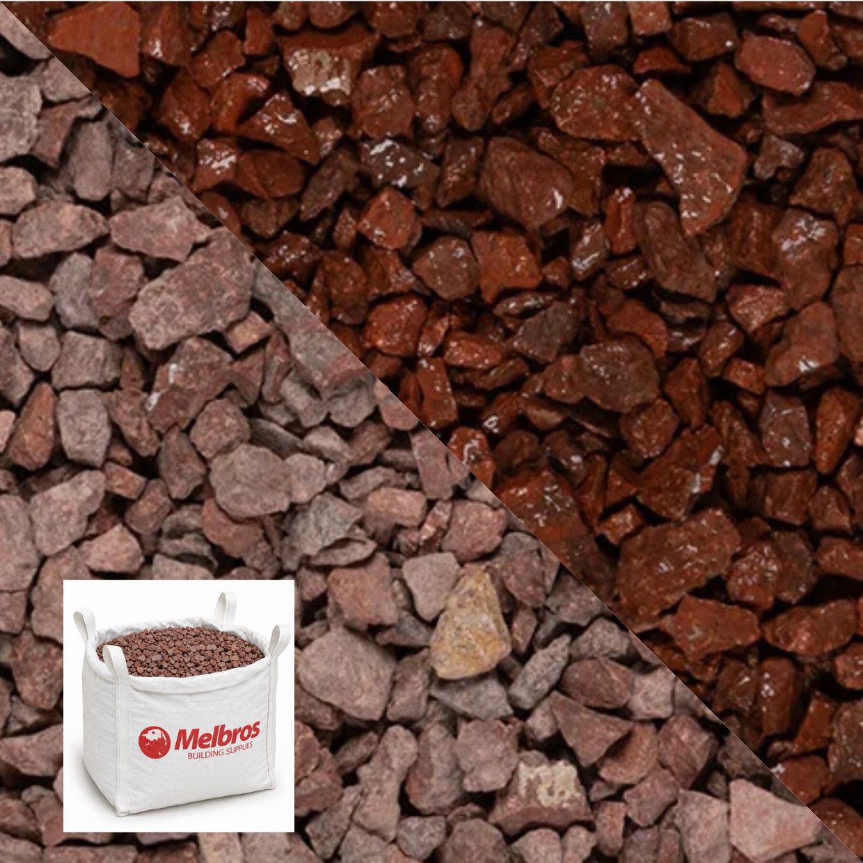 14mm Terracotta Red Decorative Chippings Bulk Bag