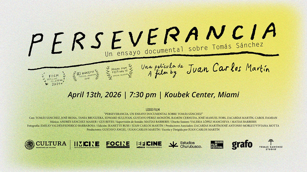 Perseverance: a documentary essay on Tomás Sánchez