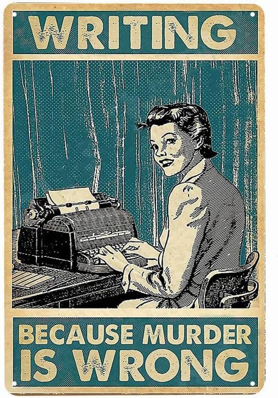 Illustration vintage d'une femme qui tape un texte sur une machine à écrire