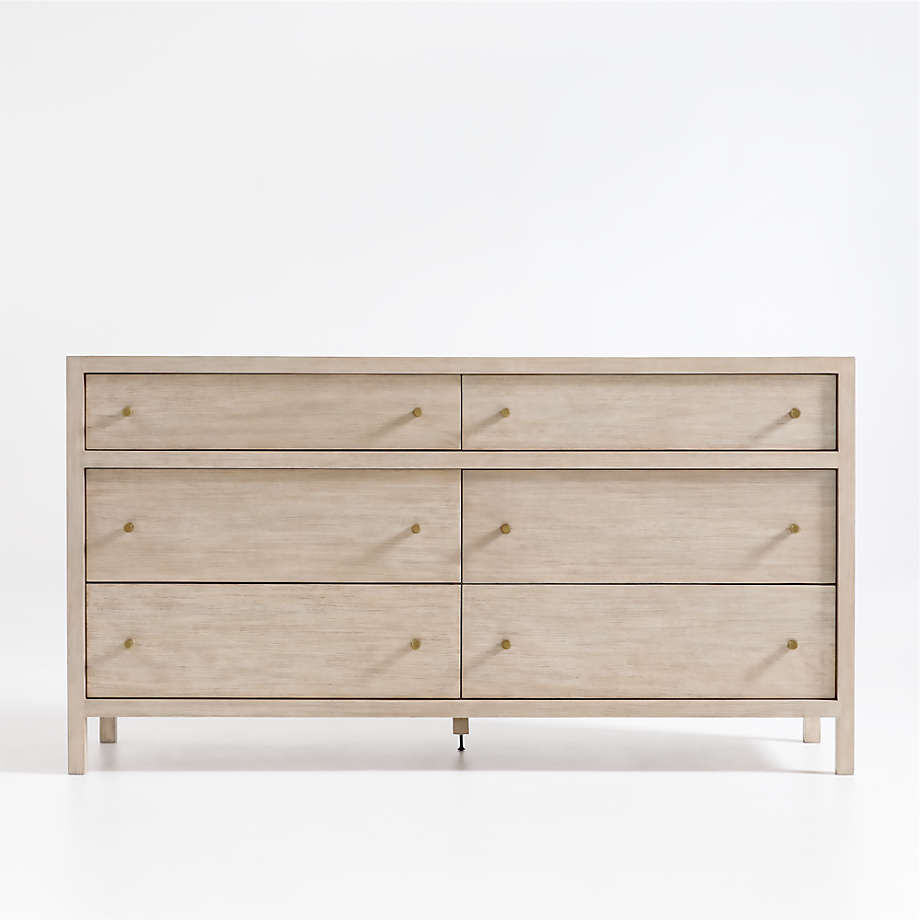 Thumbnail: Keane 64" Weathered Natural Solid Wood 6-Drawer Dresser