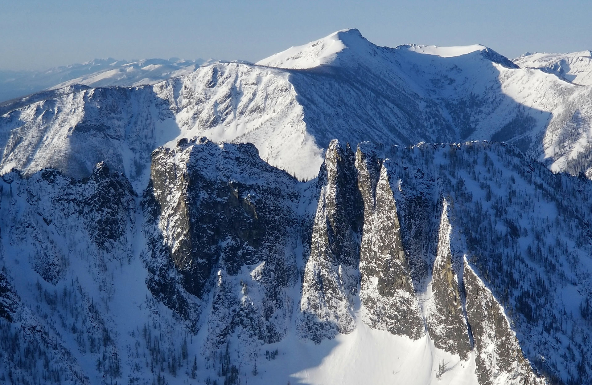 Bass Creek spires winter