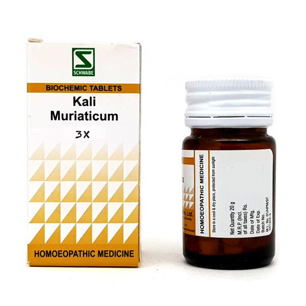 Dr Willmar Schwabe India Kali Muriaticum Biochemic Tablet 3X