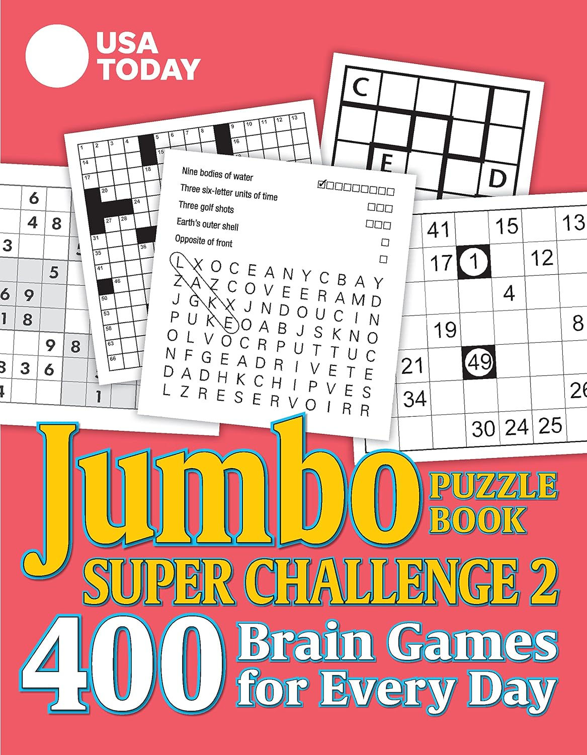 USA TODAY Jumbo Puzzle Book Super Challenge 2: 400 Brain Games for Every Day (US
