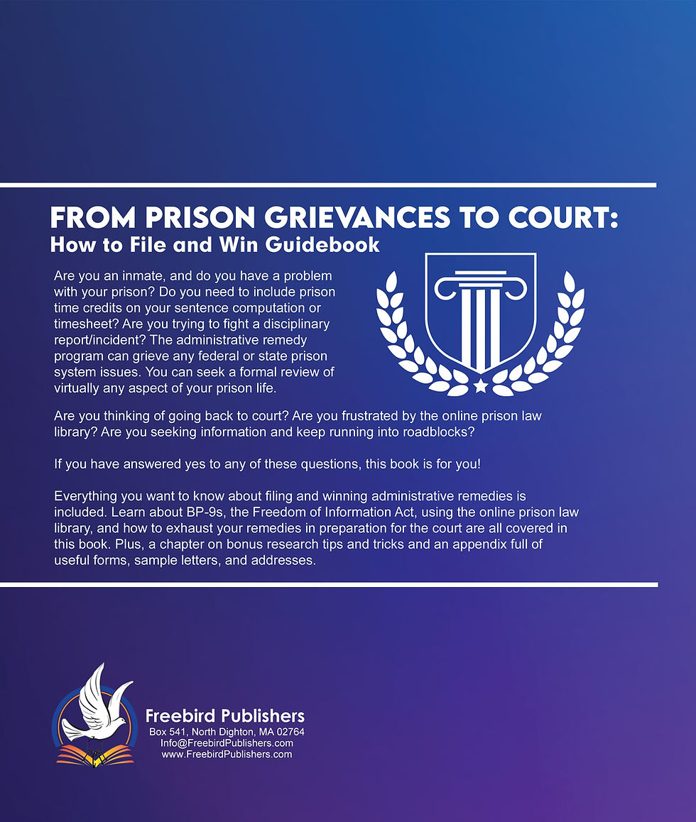 Inmate Publication United States Freebird Publishers