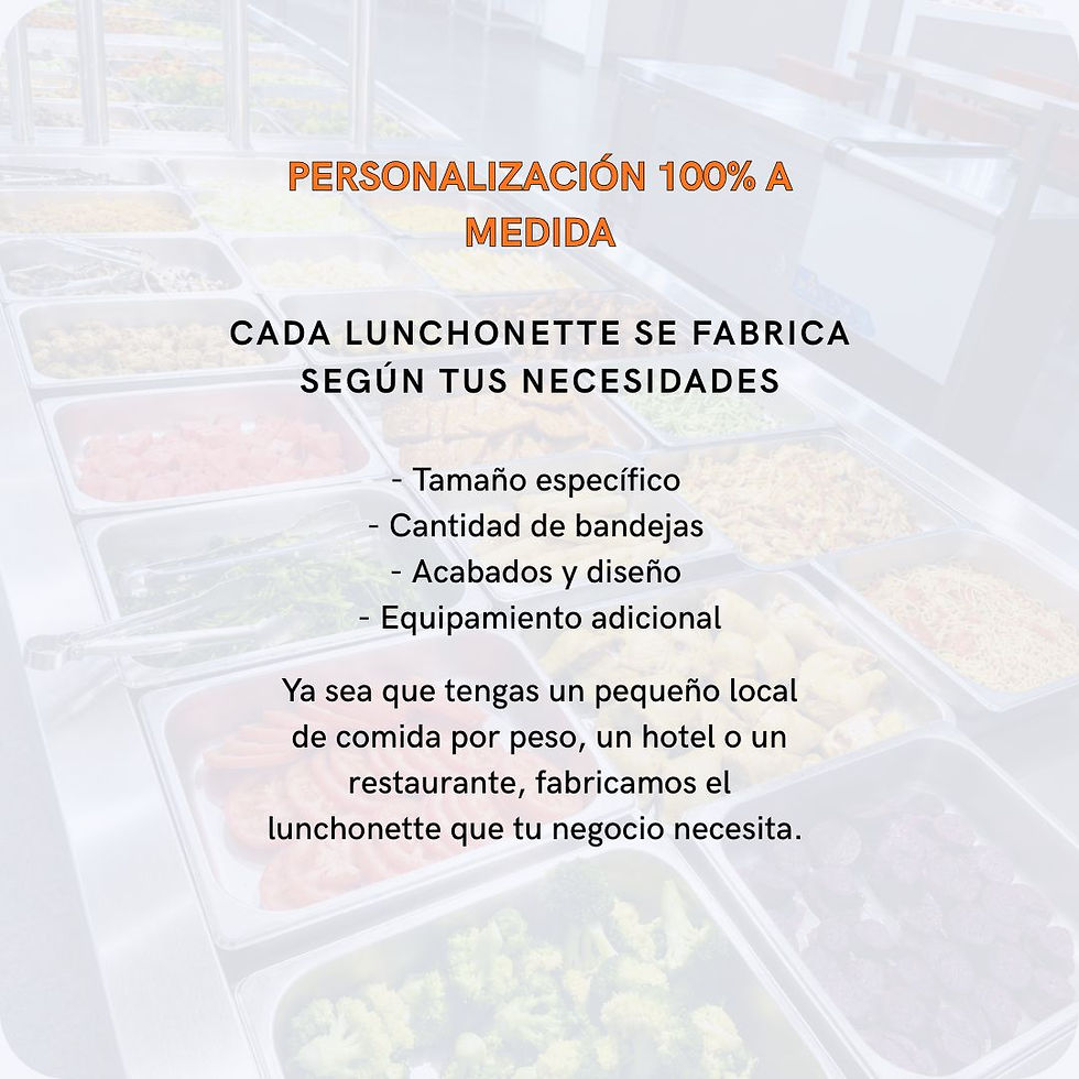 Lunchonettes en acero inoxidable con bandejas GN