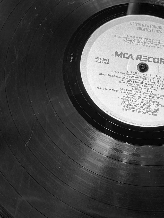 Thumbnail: OLIVIA NEWTON-JOHN - 2 tier record stand