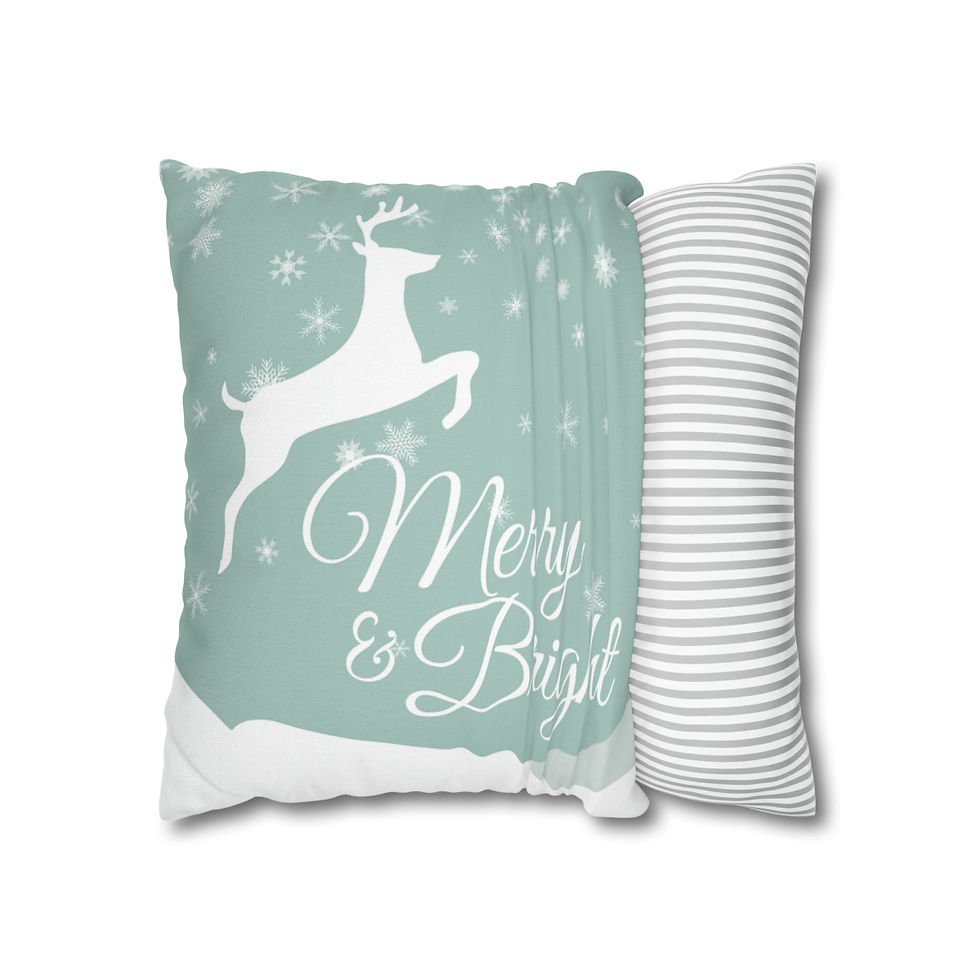 Thumbnail: Merry & Bright | Square Pillow Cover