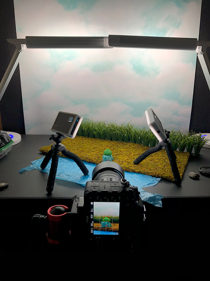 Behind the scenes shot of the photo from above