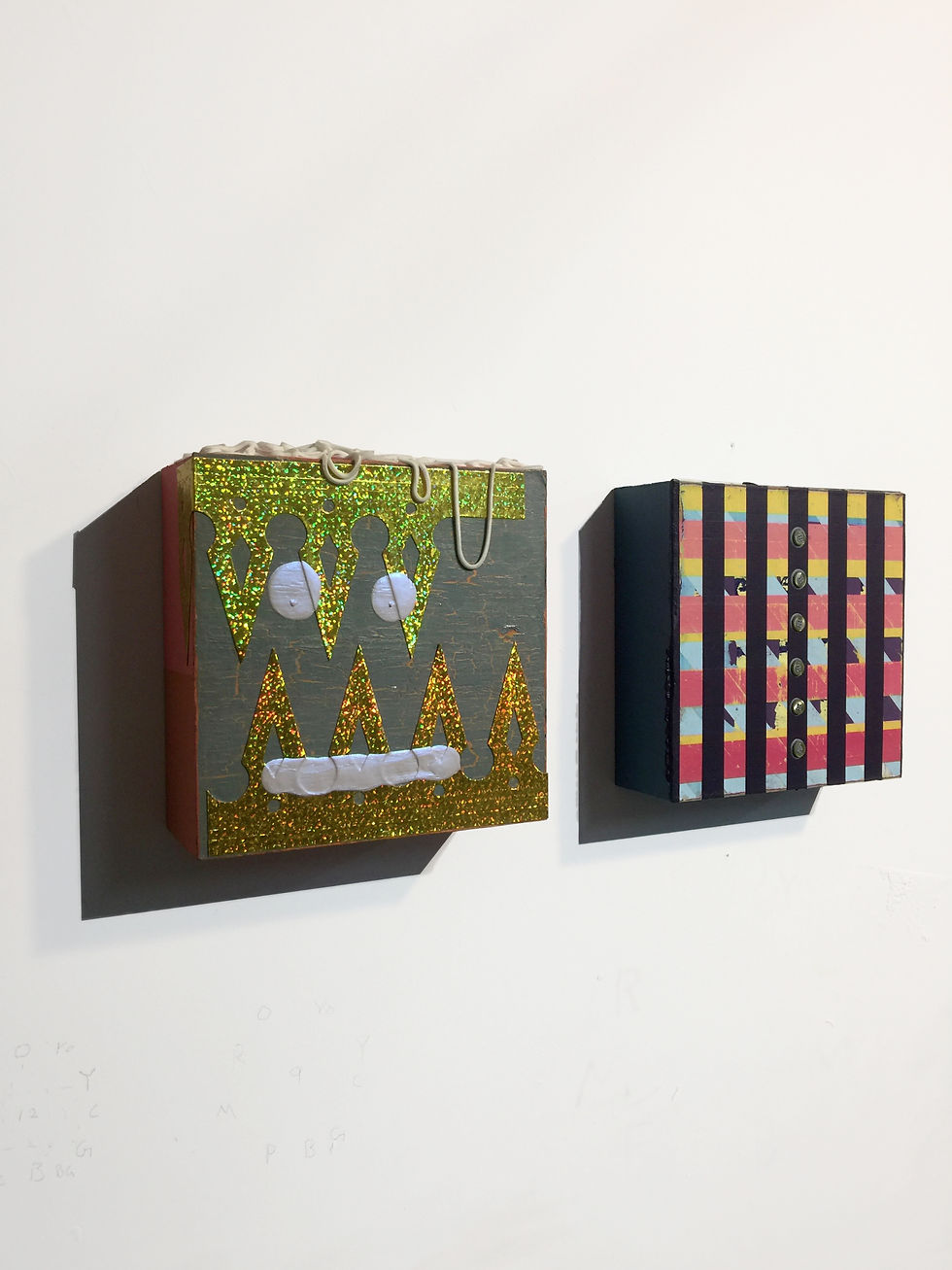 Thumbnail: Chris Moss' painting called AKA 5, 2013-2021, acrylic on panels, each 8 x 8 inches