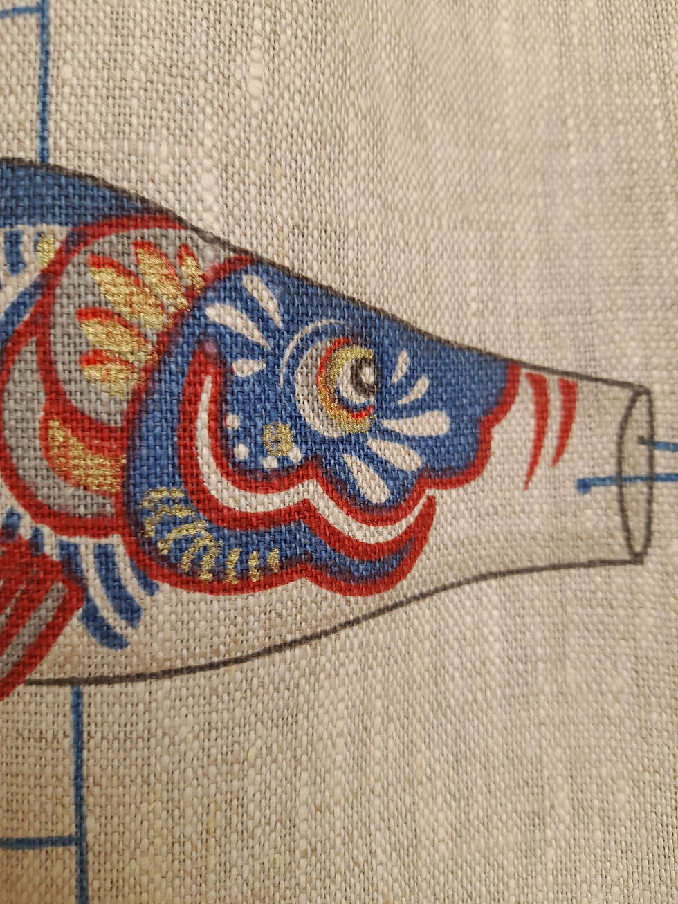 Miniature : Tote bag  cerf-volant  en lin