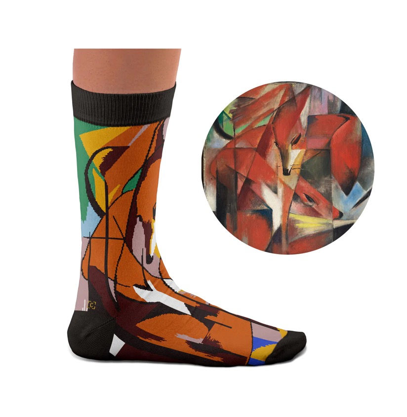 Art socks based on masterpieces - The Foxes by Franz Marc