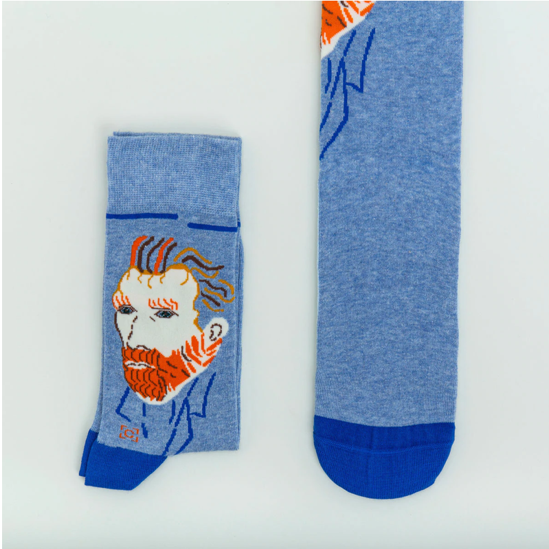 Thumbnail: Men Socks | Art Masterpieces | Self-Portrait | Van Gogh | Elegant Lifestyle | tBridgeC | Curator Socks