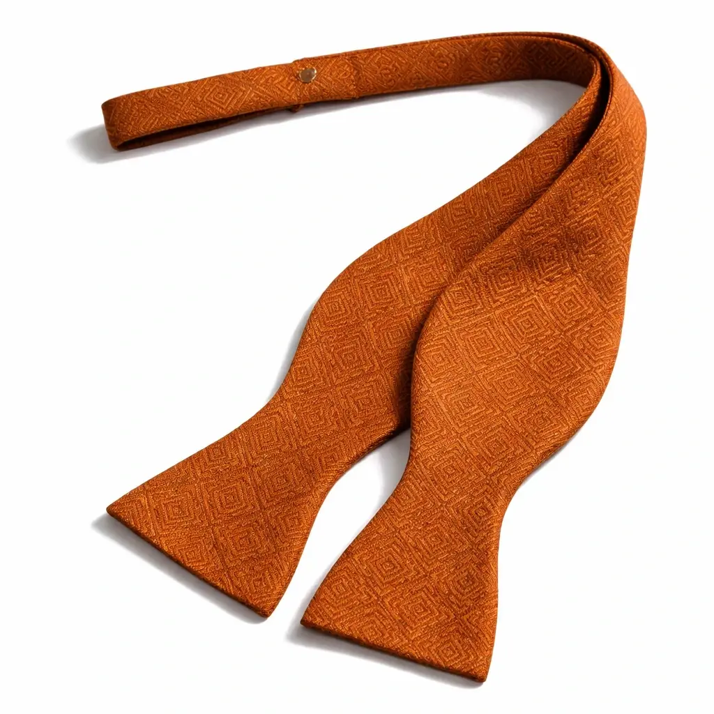 Labyrinth Aureum — Como Silk Self-Tied Jacquard WeaveButterfly Bow Tie