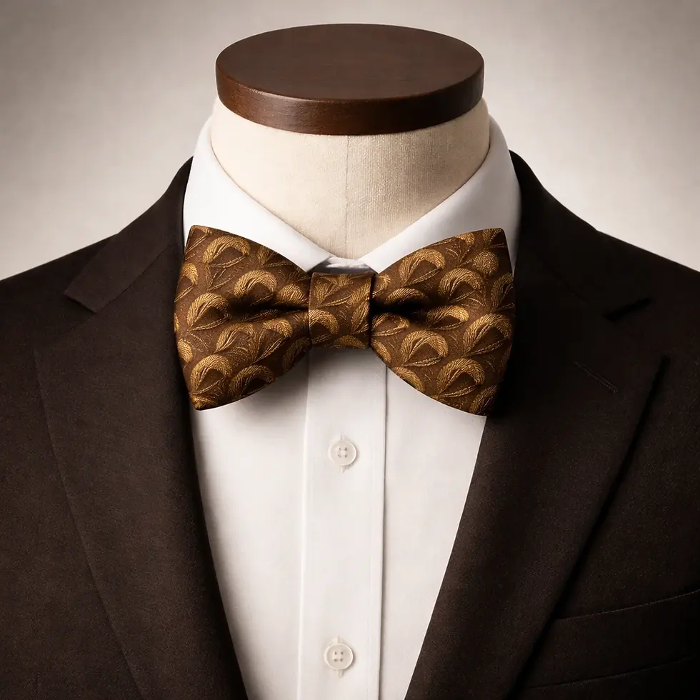 Thumbnail: Peacock Aureum  — Como Silk Pre-Tied Jacquard Bow Tie