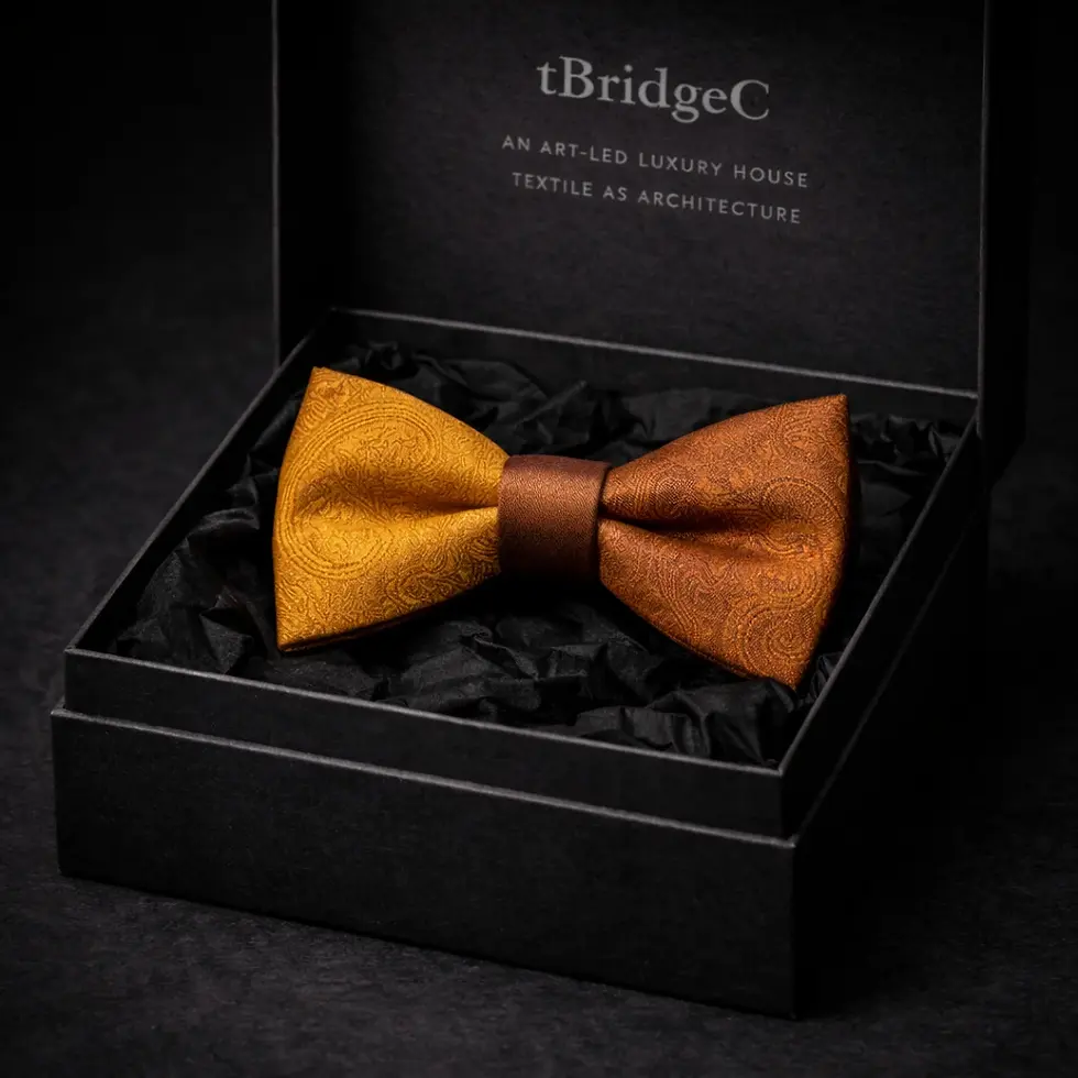 Thumbnail: Reverso d'Oro Pre-Tied Como Silk Jacquard Woven Bow Tie