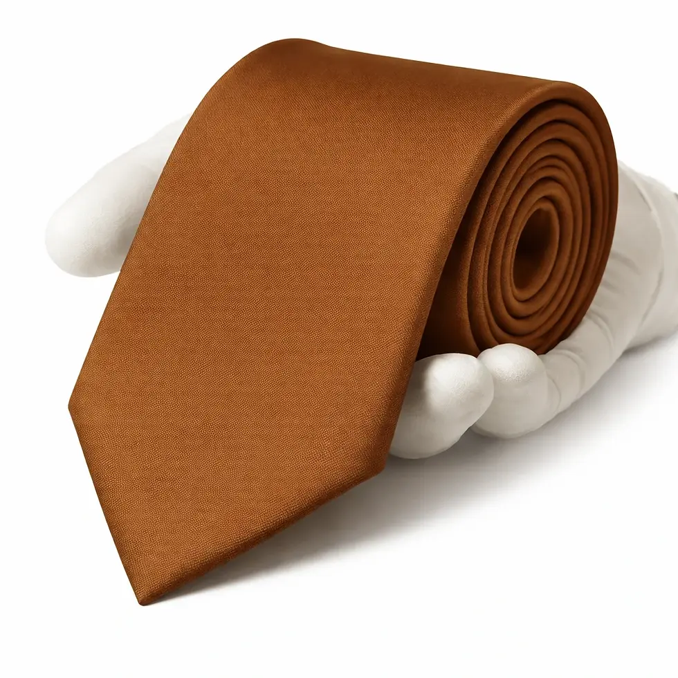 Classic Hue — Como Silk Uni-Color Metallic Gold Seven-Fold Tie