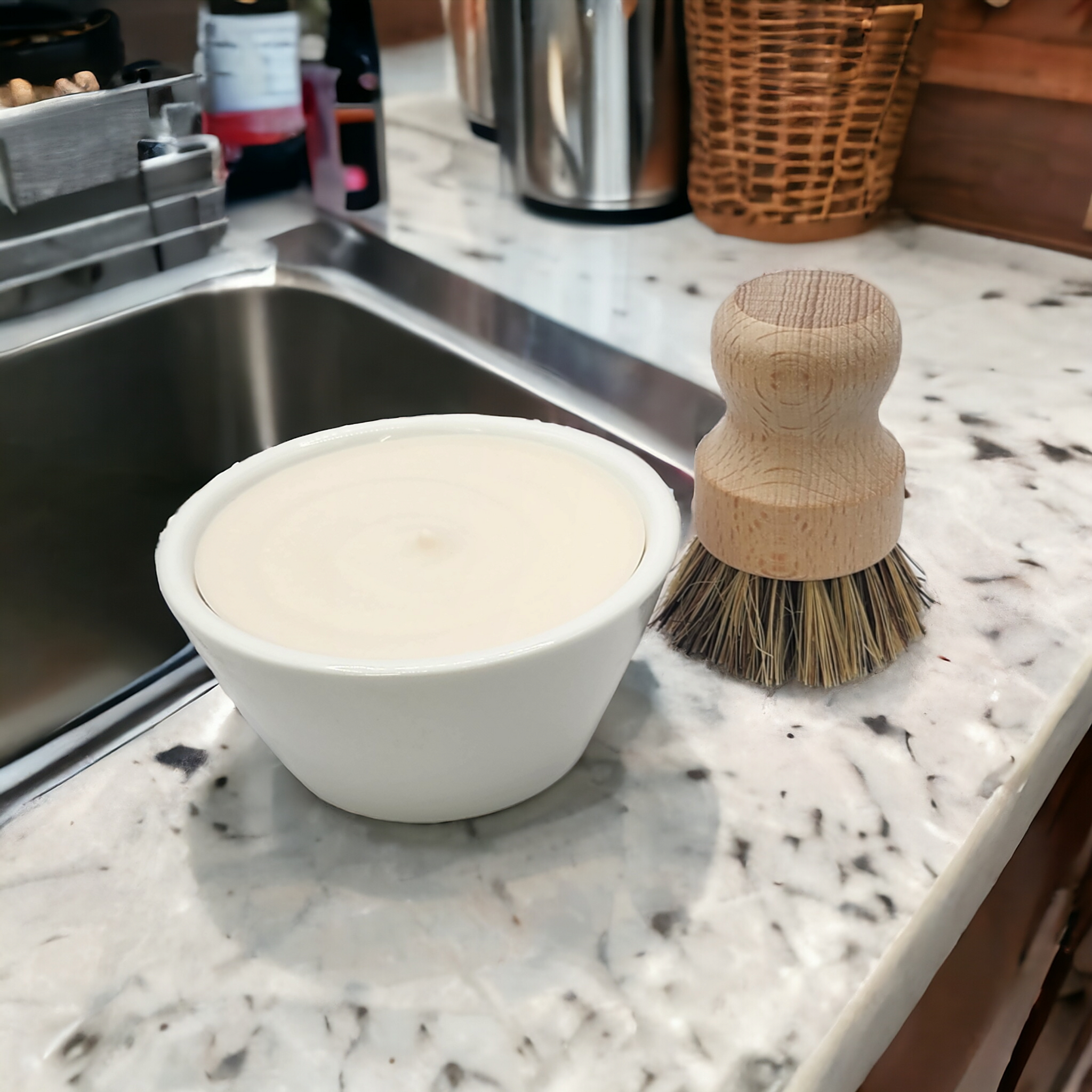 Solid Dish Bar (7 oz) w/Scrub Brush 