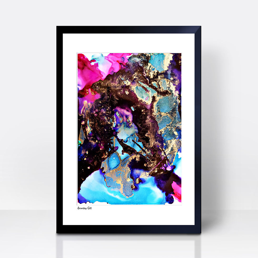Thumbnail: A & K, Art and Kraft Galaxy Abstract Painting.