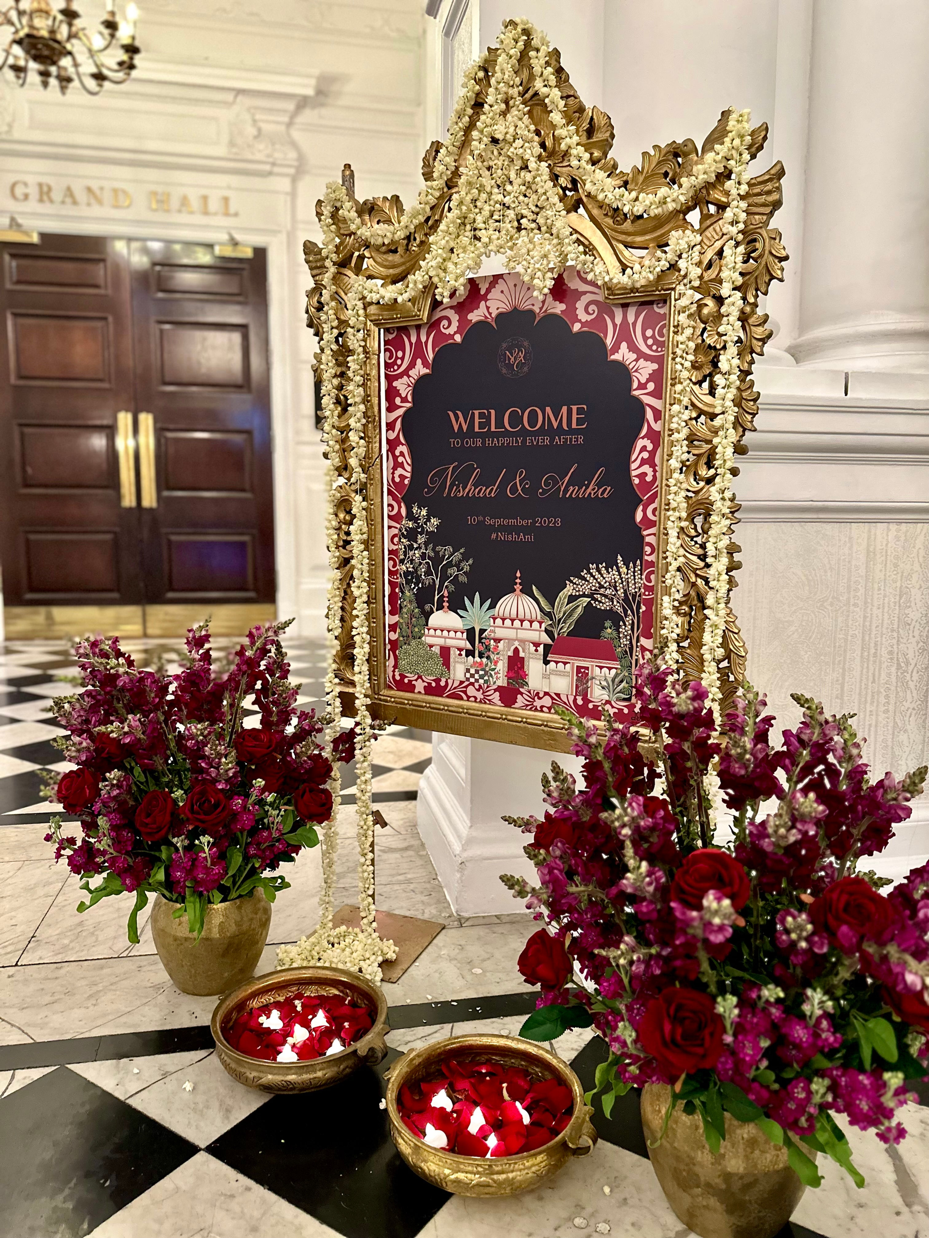 A & K, Art and Kraft Reception Board | Welcome Sign