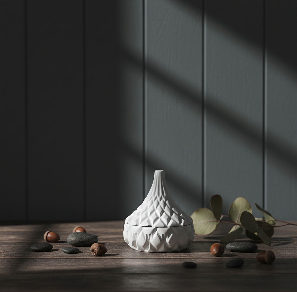 Thumbnail: Faceted Teardrop Lidded Jar