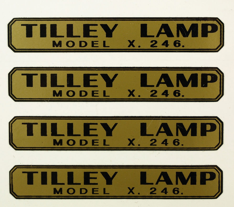 TILLEY LAMP DECAL STICKERS