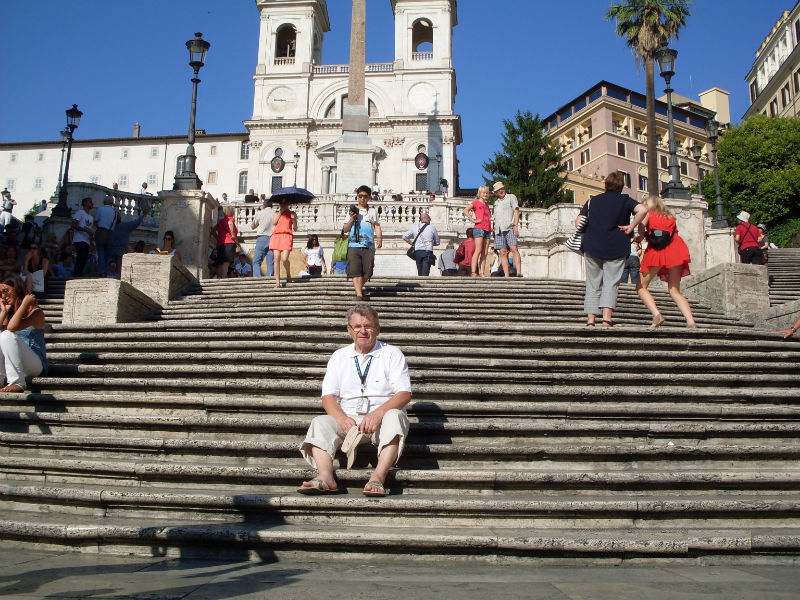Autor na Schodach Hiszpańskich