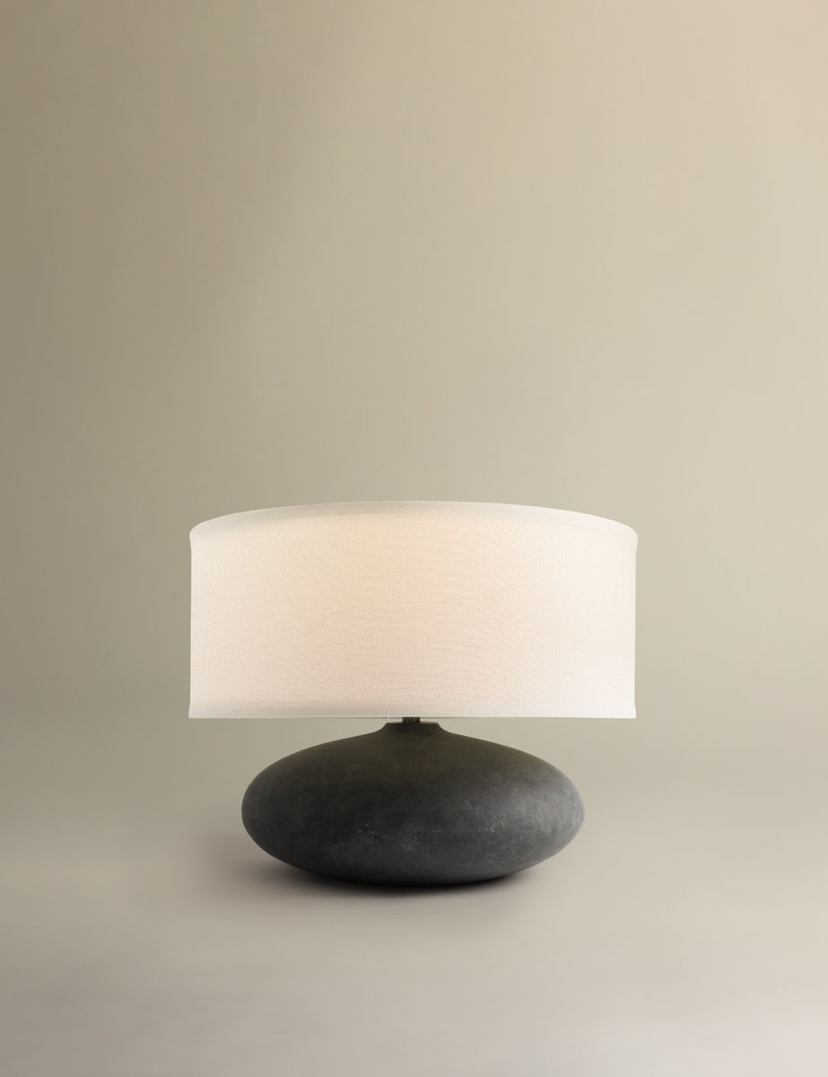 Thumbnail: Organic Table Lamp In Dark Stone Finish