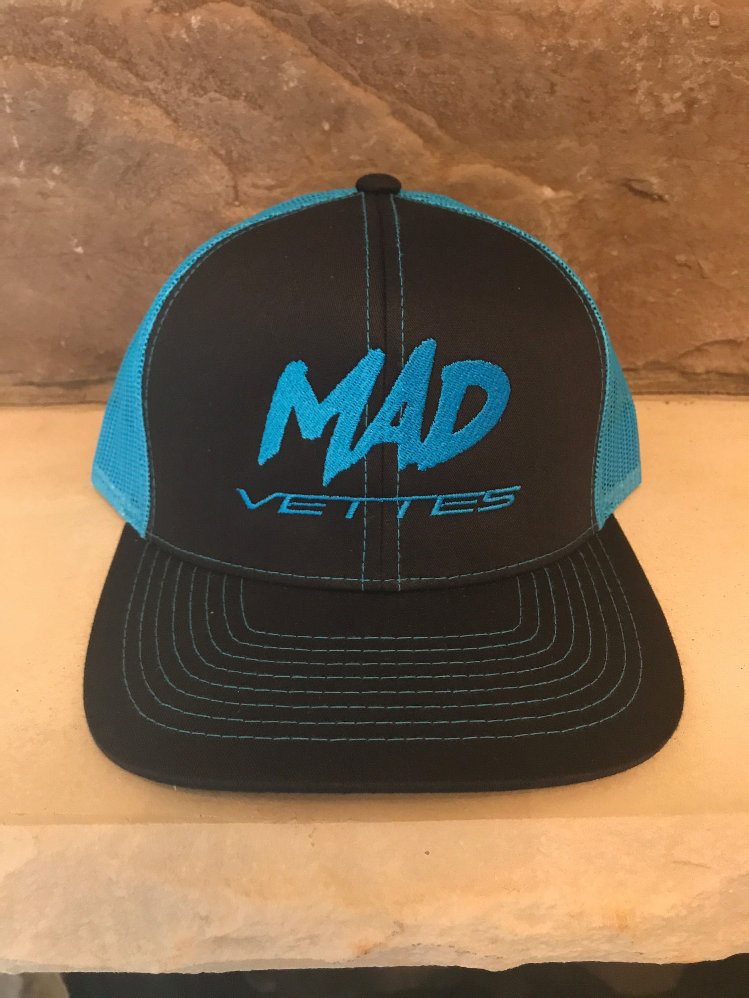 Black/Neon Blue MAD Vettes Hat