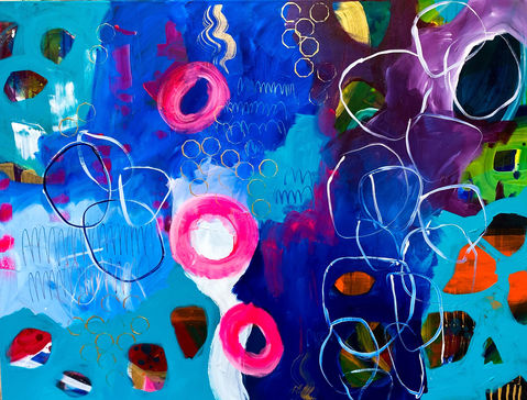 Large abstract contemporary art Ania Telfer