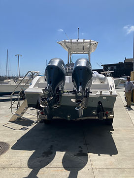 Dual Yamaha Outboard Engines After an engine service.