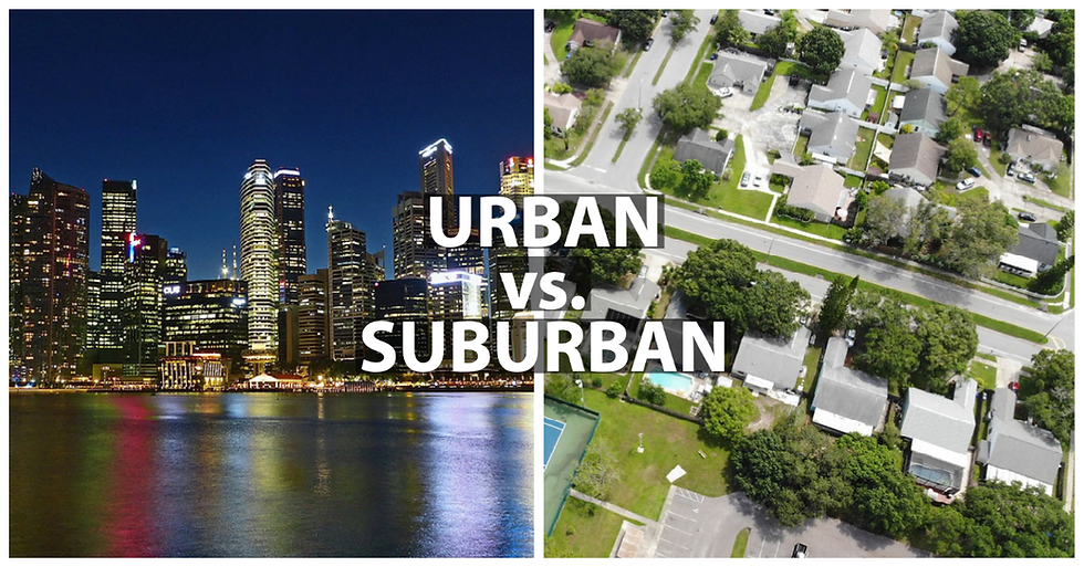 Suburban vs Urban Living