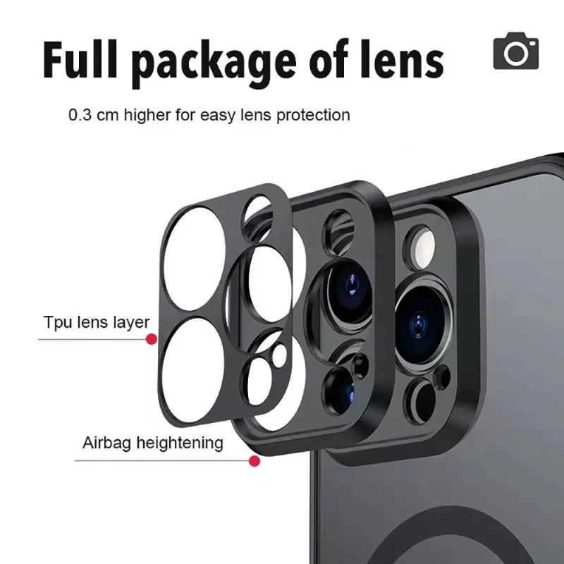 Thumbnail: Luxury Armor Matte For Magsafe Magnetic Wireless Charging Case For iPhone 17 16 