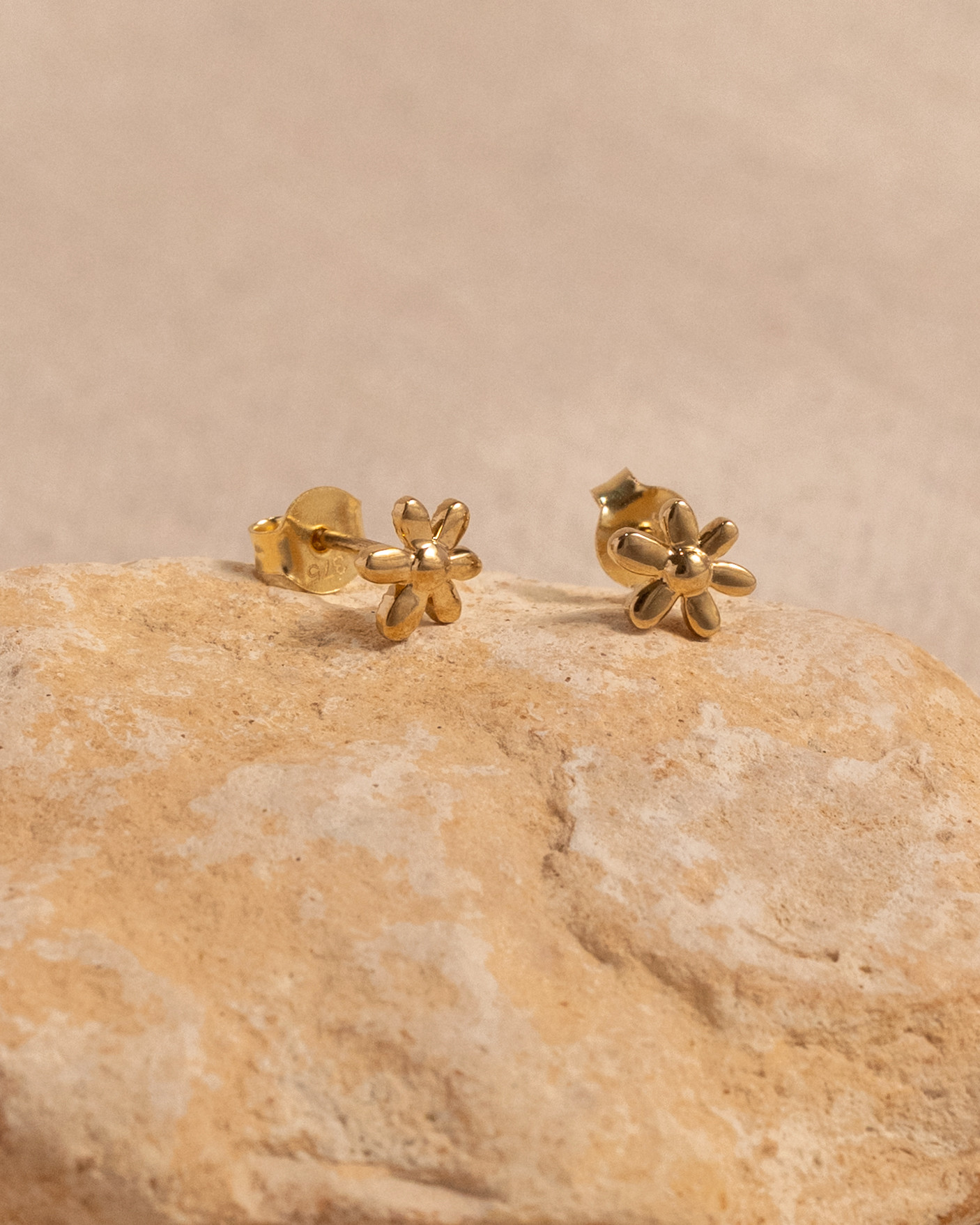 Daphanie Stud Earrings - 9ct Yellow Gold