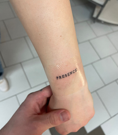 Tätowierung Schrift