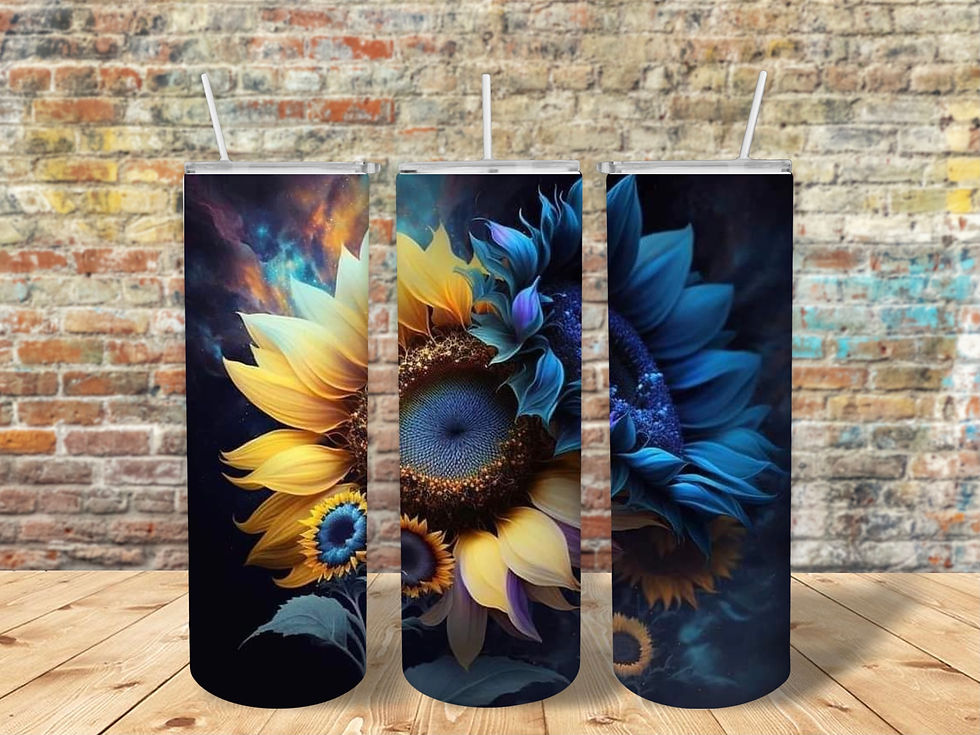 Yellow and Blue Sunflower