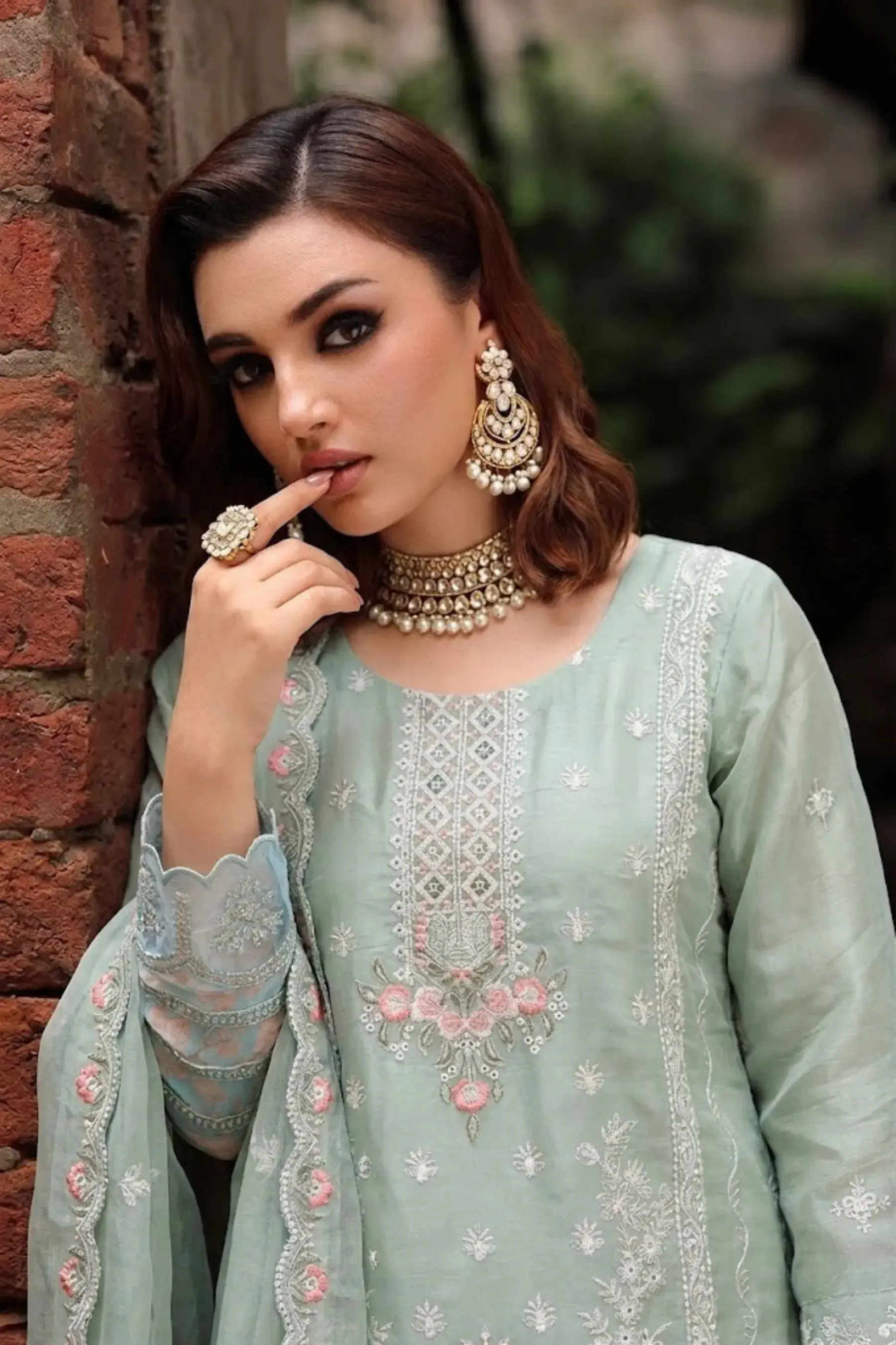 R-54 Luxury 3 Pc Embroidered Chiffon Dress Festive & Wedding by Rivaaj