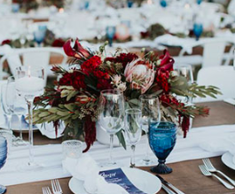 Light Blue, Dusty Blue and Burgundy
