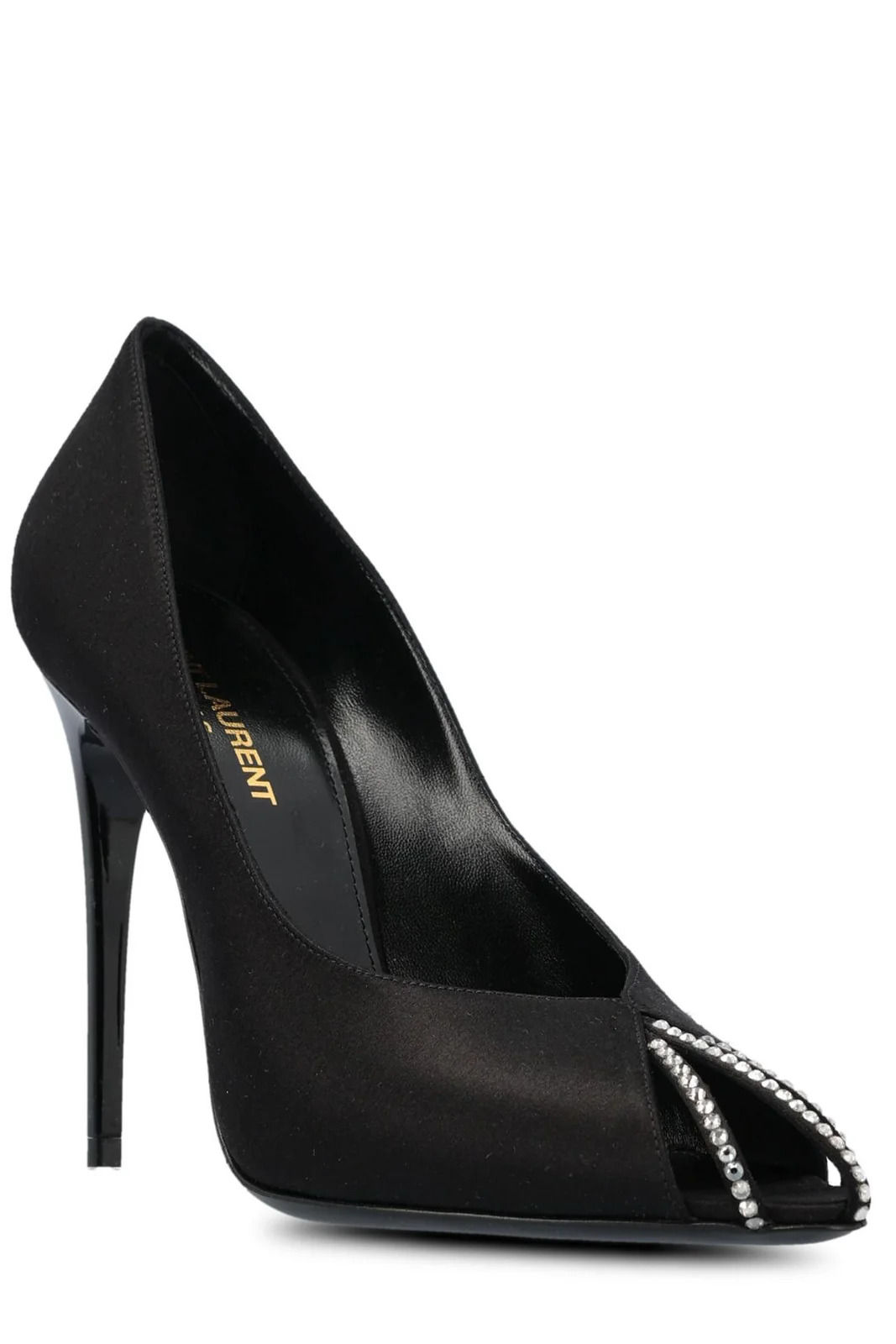 Saint Laurent Embellished Satin Pumps