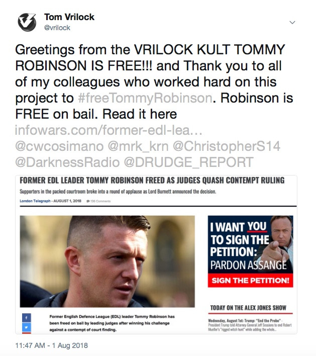 Tommy Robinson Freed.
