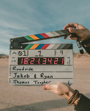 Clap de cinéma en extérieur