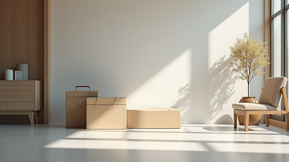 Eye-level view of a clean and modern ecommerce website homepage