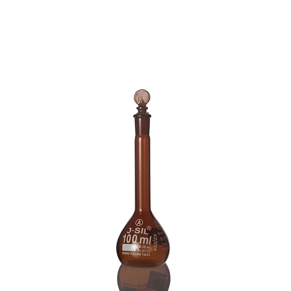 amber color levorotary volumetry glass