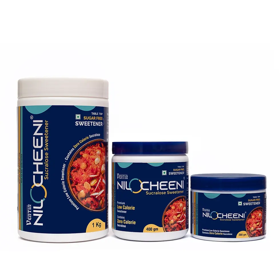 all three sizes of sucralose  powder